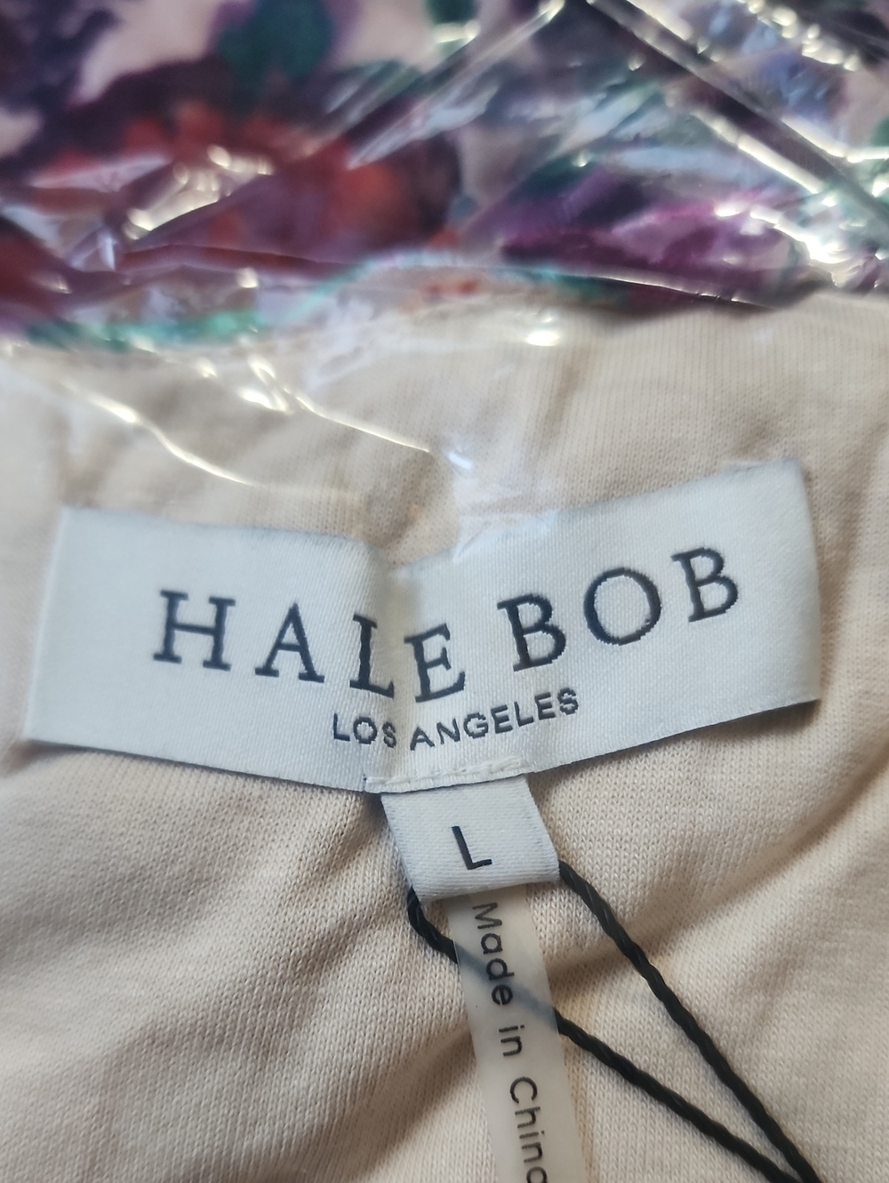 Hale Bob NWT Velvet Burnout Floral Mini Dress Pink Boho Romantic Size L - Picture 13 of 13